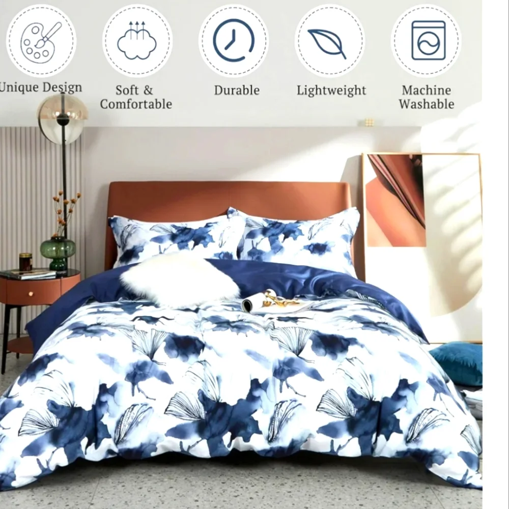 NEW MILDLY 500 THREAD COUNT HIGH QUALITY COTTON DUVET SET SIZE FULL